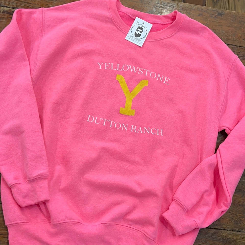 Yellowstone Dutton Ranch Sweatshirt Pink